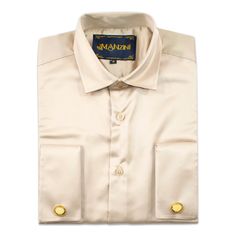 Designed to support a diverse range of formal looks, this classically tailored dress shirt features an extra roomy fit for added breathability and comfort without sacrificing its elegant stylings. A spread collar and vintage design easily pairs with a variety of prom suits or wedding tuxedos. 100% Polyester Tailored-Fit Button-Closure Cufflinks Included Champagne Dress, Prom Suits, Tuxedo Wedding, Fitted Dress Shirts, Tailored Dress, Tuxedos, Formal Looks, Mens Shirt Dress, Fitted Dress