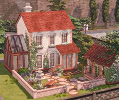 Small House Layout Bloxburg, Bloxburg Small House Layouts, Bloxburg Small House, House Layout Bloxburg, Cottage Core Bloxburg House, House Layout Ideas, 2 Floor Bloxburg House, Beautiful Tree Houses, Cafe Exterior