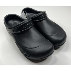 New Without Box Crocs Bistro Roomy Fit Men’s Black Slip On Rubber Clog Sandals Size 12 Super Comfortable And Brand New! Black Slip-resistant Clogs For Outdoor, Classic Black Synthetic Clogs, Black Slip-resistant Closed Toe Clogs, Crocs Bistro, New Crocs, Rubber Clogs, Crocs Black, Black Slip On, Women's Crocs