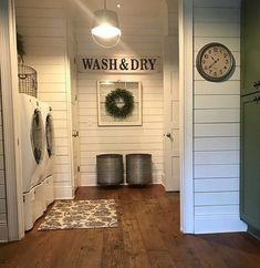 the wash and dry room is clean and ready to be used as a place for laundry