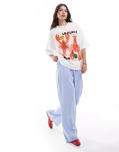 Women's Printed T-Shirts | Graphic Tees & Slogan T-Shirts | ASOS Shirt Photography, Leopard Print Baby, Shirts Graphic, T Shirt Oversize, Printed T Shirts, Beach Photoshoot, Maxi Dress Trend, Oversized T Shirt, Orange Dress