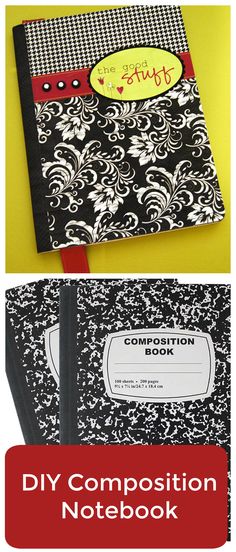 an image of a notebook with the title diy composition book