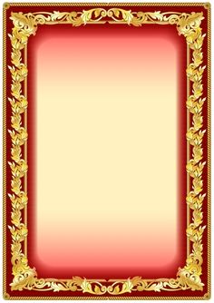 an ornate gold frame with red background