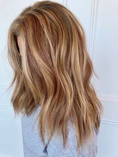 Red Tint Blonde Hair, Root Smudge Red To Blonde, Full Head Blonde Highlights On Red Hair, Brunette With Blonde And Copper Highlights, Red Hair With Blonde Highlights Straight, Ash Blonde And Red Hair, Red W Blonde Highlights, Red Low Lights For Blonde Hair Fall, Blonde To Red Balayage