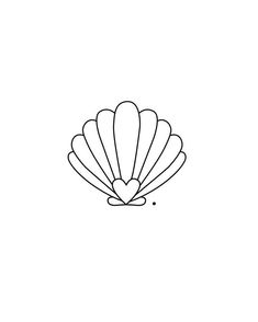 the outline of a seashell on a white background