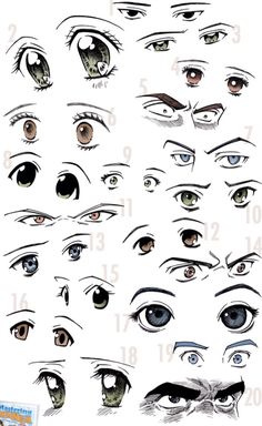 the eyes are drawn in different ways to show how they're made with each other