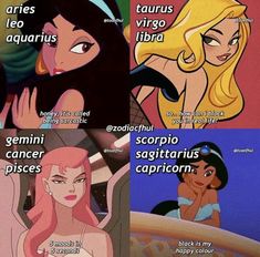 disney princesses with their names in spanish and english, all from the same movie