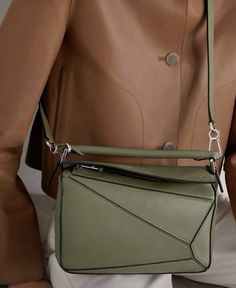 Loewe Puzzle, Ladies Bag, Fit Check, Fashion Inspo, Bag Lady, Green, Leather