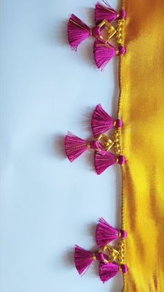 Kuchulu Designs For Sarees, Crochet Tassels For Sarees, Sarees Kuchulu Designs, Saree Pallu Kuchu Designs, Tassels For Saree Pallu, Kuchu Designs Saree, Kuchulu Designs