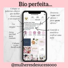 a cell phone with the words bio perfetta on it and an image of flowers