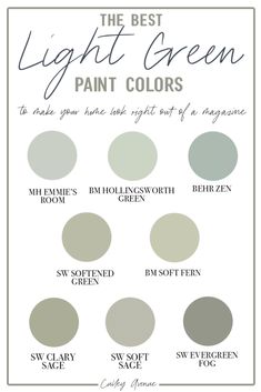 the best light green paint colors