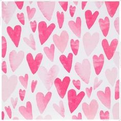 pink hearts painted on white paper