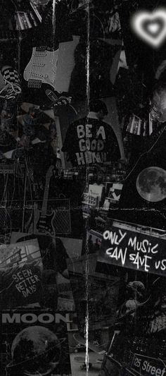 #music#black#aesthetic#edit#vibes#phonewallpaper Black Vibe Aesthetic, Punk Aesthetic Wallpaper, Cool Black Wallpaper, Black And White Wallpaper Iphone, Iphone Wallpaper Music, Grunge Pictures