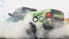 The #Hellcat powered 707hp "Haulcat" doing a burnout on the track from the Supertruck Dream Giveaway® See more of our green monster and enter to win this Dodge Ram 1500 with a Hellcat crate at www.dreamgiveaway.com/dg/supertruck Duramax Diesel Cat Eye, Dodge Monster Truck, Green Monster, Green Monsters, Enter To Win