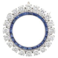 The Following Item we are offering is a Rare Important Original Tiffany & Company Platinum Glistening Sapphire and Diamond Brooch Pin Pendant. This Rare Piece Magnificent Rare Princess Cut Blue Sapphires with a Halo of Large Exquisite Round Diamonds. Stones are Very Clean and Extremely Fine! T.C.W. Approx 7CTS and measures approx 1.25 inches!!! A Rare Masterpiece!!! Sapphire Diamond Pendant, Bracelet Tennis, Pin Pendant, Diamond Brooch, Stone Design, Gold Pearl, Sapphire Diamond, Dream Jewelry, Silver Heart