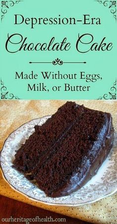 3 1/2 cups organic powdered cane sugar * 1 1/4 cup cocoa powder 1/4 cup butter, ghee, or coconut oil (I decided to use ghee for my frosting this time, and it gave it a nice, slightly caramel flavor.) Resipi Kek, Slice Of Cake, Egg Free Recipes, Desserts Vegan, Dairy Free Dessert, Think Food, Frugal Meals, Vegan Sweets, Chocolate Cake Recipe