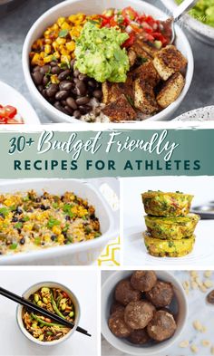 the ultimate collection of 30 + budget - friendly recipes for atheites that are easy to make and delicious