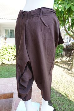 "⬇️ SHOP HERE https://www.etsy.com/ch-en/shop/IndycraftsDesigns Aladdin Pants, Harem Pants 100% Cotton Unisex pants, perfect for yoga, The fabric is cotton soft, lightweight, and airy, ideal for those warm days. If it's a bit chilly, you could always wear leggings underneath. super comfortable cotton pants made of light, comfortable to wear 100% cotton. Cotton is a natural material that wicks moisture to keep you cool, comfy & dry. Floral printed, elastic waistband,medium-weight, Soft and Co Brown Cotton Ankle-length Harem Pants, Traditional Brown Harem Pants, Traditional Brown Cotton Bottoms, Traditional Baggy Long Pants Bottoms, Traditional Baggy Long Pants, Brown Cotton Harem Pants, Traditional Brown Cotton Pants, Traditional Baggy Trousers, Traditional Cotton Trousers