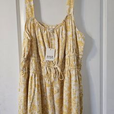 Billie Floral Dress, Color Is Yellow And Cream. Brand New Dress, Never Been Worn. It's A Xxl Size. Linen Blend And Knew Length. Make Me An Offer Casual Tank Dress For Vacation, Summer Cotton Tank Dress, Sleeveless Sundress For Spring Daytime, Sleeveless Sundress For Daytime In Spring, Spring Vacation Tank Dress, Summer Tank Dress For Beach, Summer Beach Tank Dress, Summer Sleeveless Mini Dress For Daytime, Sleeveless Floral Print Sundress For Daytime