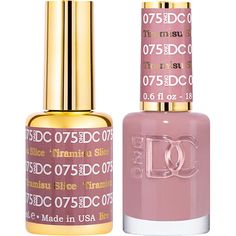 DND DC Duo Gel - #075 Tiramisu Slice / Soak-Off Gel Polish 0.5 oz. + Nail Lacquer 0.5 oz. Dnd Tiramisu Slice, Tiramisu Slice, Stunning Nails, Polish Nails