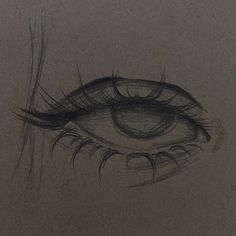 a pencil drawing of an eye