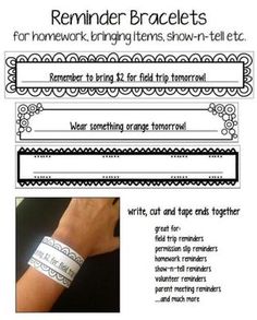 a page with instructions for how to make bracelets and other things that are on it