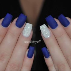 Nails Cobalt Blue Nails, Blue Manicure, Nexgen Nails, Blue And White Nails, Blue Gel Nails, Royal Blue Nails, Blue Gel, Colorful Nails, Wedding Nail