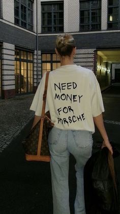 Need Money For Porsche, Custom T Shirt Printing, Diy Vetement, Funny Tshirt, Looks Street Style, Need Money, Selling Clothes, Mode Inspiration, Look Fashion