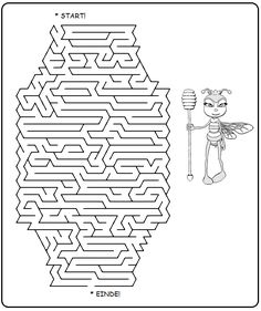 a maze with an insect and the word start