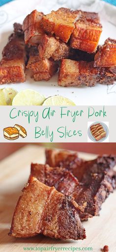 Crispy Air Fryer Pork Belly Slices Pork Belly Oven, Pork Belly Recipes Easy, Air Fryer Pork Belly, Air Fryer Recipes Pork, Smoked Ham Recipe, Pork Belly Recipes Crispy, Fried Pork Belly, Air Fryer Recipes Dessert, New Air Fryer Recipes