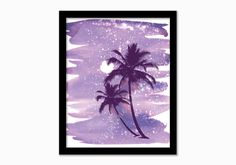 a painting with a palm tree on it