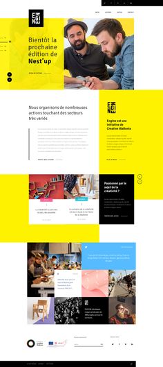 the yellow and black website design is displayed