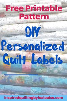 a pile of quilts with the words free printable pattern on it and an image of