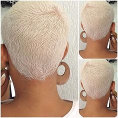 Sleek Short Hair, Black Women Short Hairstyles, Brush Cut, Short Silver Hair, Natural Hair Cuts