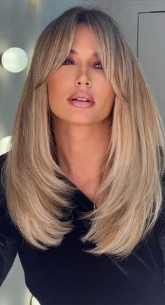 Side Fringe Hairstyles Long, Brown With Blonde Face Framing, Side Bangs With Medium Hair, Blonde Bombshell Hair, Blonde Face Framing Highlights, Toffee Hair Color, Hair Coloring Ideas, Styling Hairstyles, Blonde Face Framing