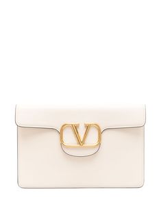 ivory white calf leather VLogo Signature gold-tone logo plaque foldover top with magnetic fastening main compartment internal logo stamp internal card slots internal patch pocket leather lining gold-tone hardware Rectangular Gold Shoulder Bag With Logo Plaque, Designer White Shoulder Bag With Gold-tone Logo, Luxury Clutch Bag With Logo Plaque, White Rectangular Bag With Logo Plaque, Modern Gold Bag With Logo Plaque, Modern Gold Bags With Logo Plaque, Designer White Bags With Gold-tone Logo Plaque, Designer White Bags With Gold-tone Logo, Classic White Shoulder Bag With Gold-tone Logo