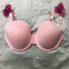 To All The Sexy Beautiful Voluptuous Ladies This Beautiful Full Figure T-Shirt Bra For Your Everyday Comfort A Smooth Demi Designed To Wear All Day And Not Show Through, With Underwire Support And Light Lining For Shape, Adjustable Straps, With Triple Row Hook-And-Eye Closure This Is Indeed A Must Have. Size 42d, Color Pink ***New Wt*** Big Size Bra, Lace Bralette Top, Purple Bras, Crop Bra, Blue Bra, Nude Bra, Black Lace Bralette, Longline Bra, Shirt Bra