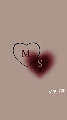 a heart with the letter s on it