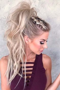 Cute Ponytail Styles, Cute Ponytails, Birthday Hairstyles, Hair Summer, Hairstyles Curly, Ponytail Styles, Braided Ponytail, Hair Envy