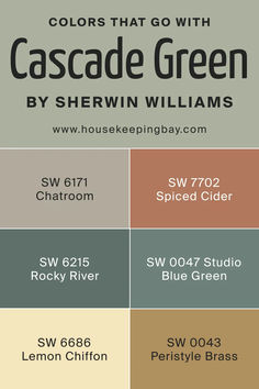 the colors that go with cascade green by sheryln williams