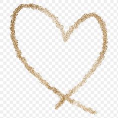 a heart made out of sand on a white background