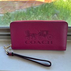 This Beautiful Coach Pebble Leather Zip Around Wallet Is Beautiful. I Have The Matching Tote Sold Separately In My Closet Check Out All My Other Items There As Well. Happy Shopping! Designer Wallet For Everyday Use, Coach Wallet With Zipper Closure For On-the-go, Elegant Rectangular Wallets For On-the-go, Coach Rectangular Wallet For Travel, Coach Travel Wallets Rectangular, Coach Rectangular Travel Wallet, Coach Travel Wallet, Rectangular, Coach Leather Wallet For On-the-go, Coach Leather Clutch Wallet