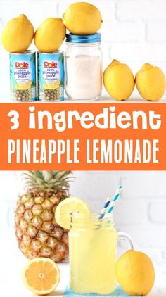 Pineapple Lemonade Recipe Fresh Squeezed Lemonade Recipe, Pineapple Lemonade Recipe, Lemonade Punch, Pineapple Drinks, Lemonade Recipe