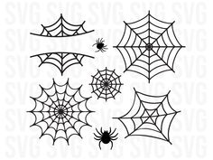 spider webs and cobwes svg files for cricut or silhouette