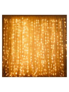 a curtain with lights hanging from it