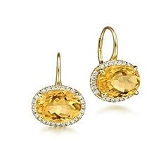 Citrine Jewelry at Gabriel & Co. Yellow Gold Citrine Gemstone Earrings, Yellow Oval Gemstone Earrings, Luxury Round Citrine Earrings, Luxury Citrine Earrings, Yellow Oval Citrine Earrings, Citrine Jewelry, Shop Earrings, Citrine, Flower Patterns