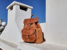 Handmade Leather Backpack, Brown Leather Backpack, Leather Backpacks, Full Grain Leather, Cowhide Leather, Leather Handmade, Leather Backpack