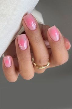 Cute Simple Nails, Colorful Nails, Blush Nails, Cute Gel Nails, Popular Nails