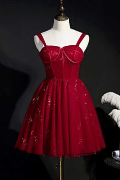 Red Homecoming Dresses Short, Short Princess Dress, Short Red Prom Dresses, Mini Prom Dresses, Cute Homecoming Dresses, Tulle Homecoming Dress, Red Homecoming Dresses, Red Corset, Plus Size Formal