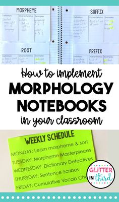 How to implement morphology notebooks in your classroom Morphological Awareness Activities, Morphology Activities Teaching, Ed Suffix Activities, Suffix And Prefix Anchor Chart, Morphology Activities Games, Teaching Prefixes And Suffixes, Morphemes Teaching, Morphology Activities Middle School, Teaching Visualization In Reading